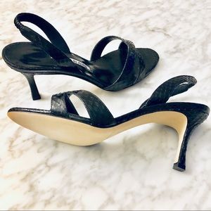 MANOLO BLAHNIK Crisscross Slingback Sandal Size 37
